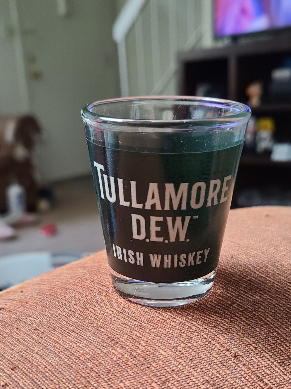 Tullamore D.E.W. Irish Whiskey Shot Glass - Green & Clear